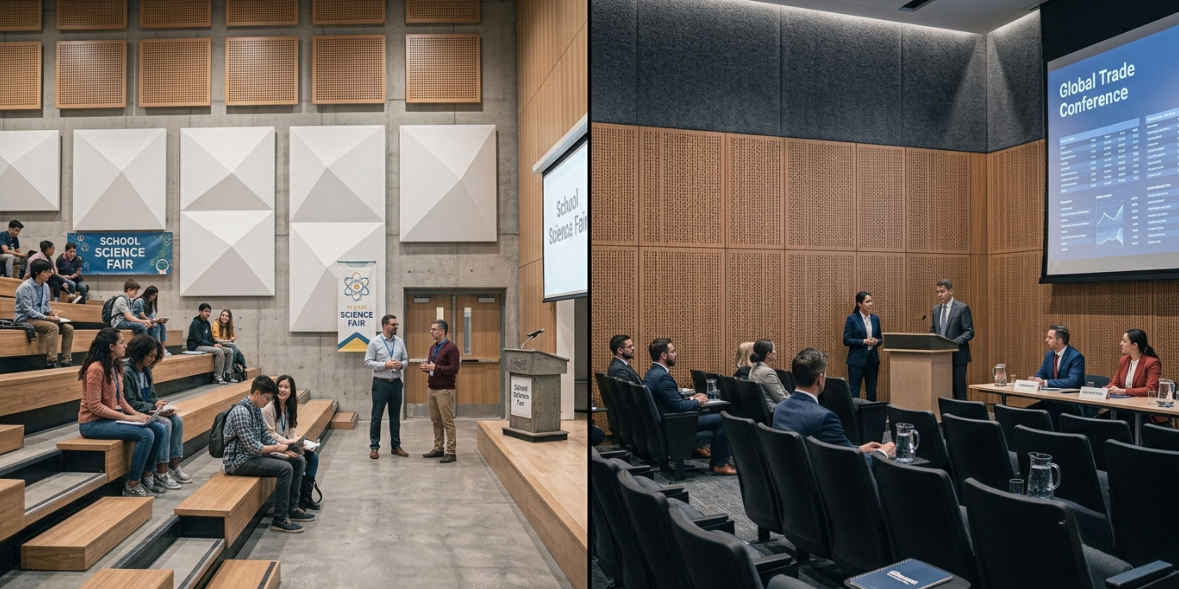 Auditorium acoustics solutions for schools and corporate halls