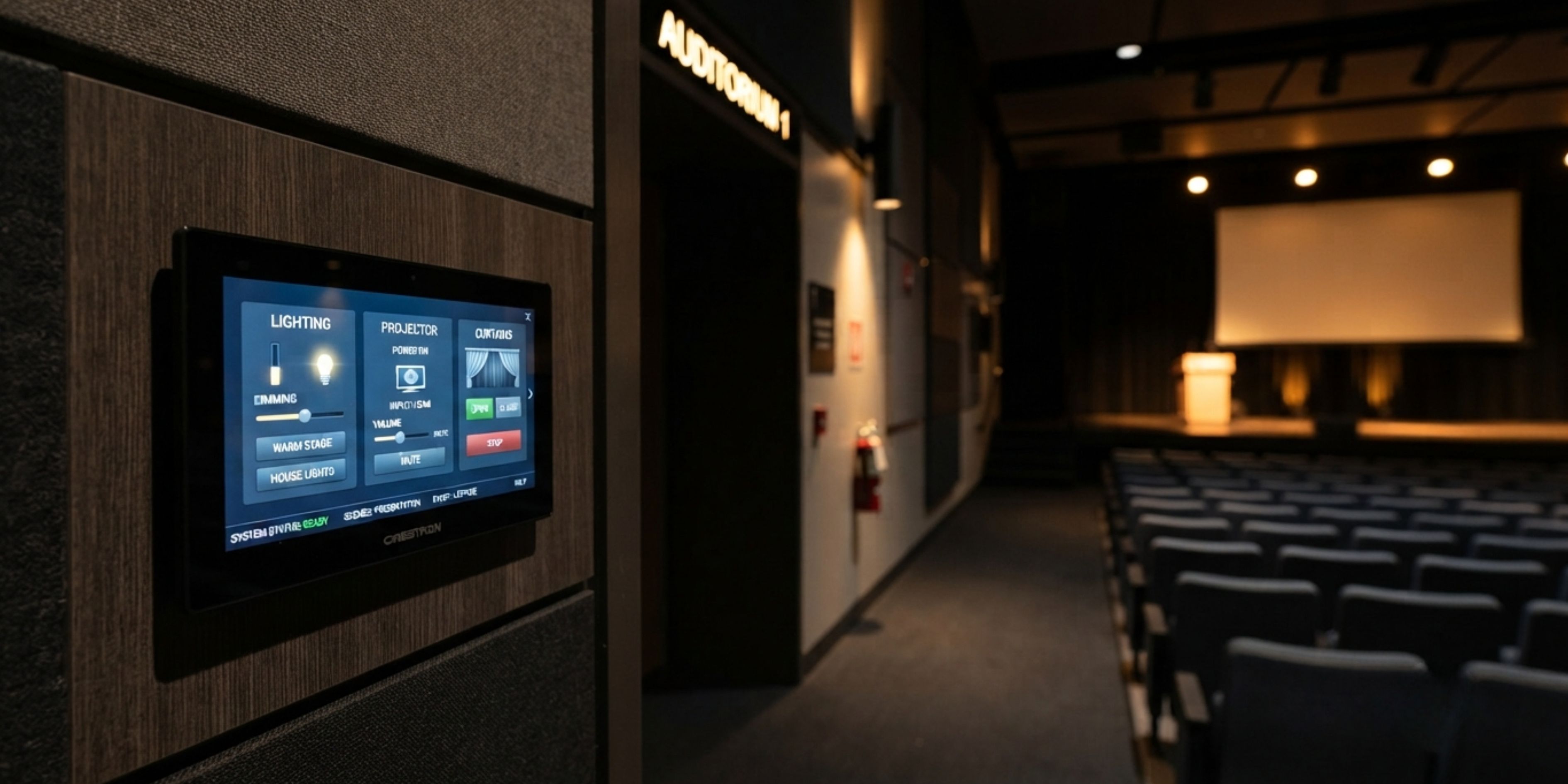 Integrated Automation Systems installed in a modern auditorium by Phonics Overseas