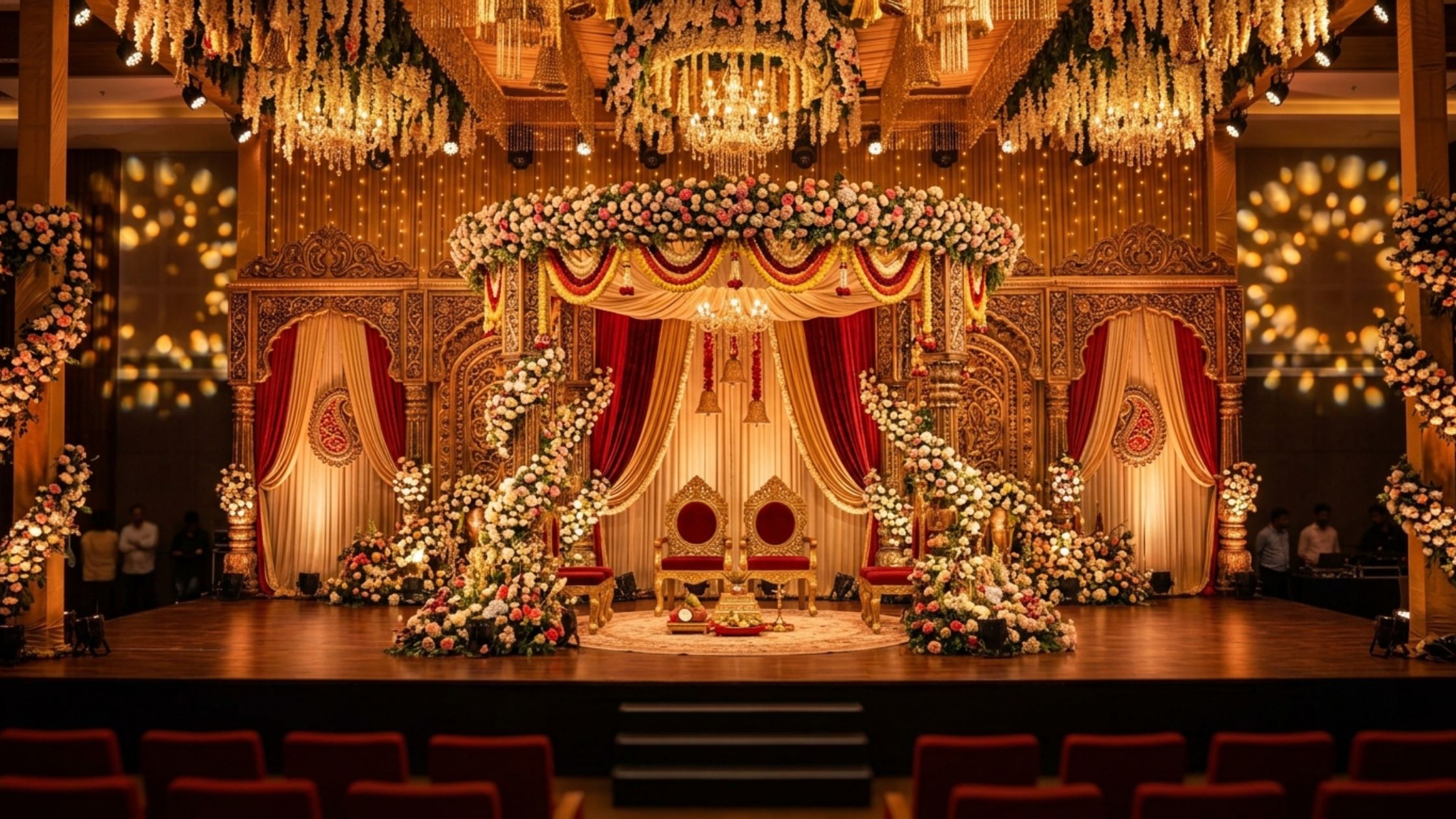 Banquet and wedding stage lighting setup Delhi NCR